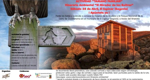 ACTIVIDAD «TAMAÑO FAMILIAR». Itinerario Ambiental «El Mirador de los Buitres»