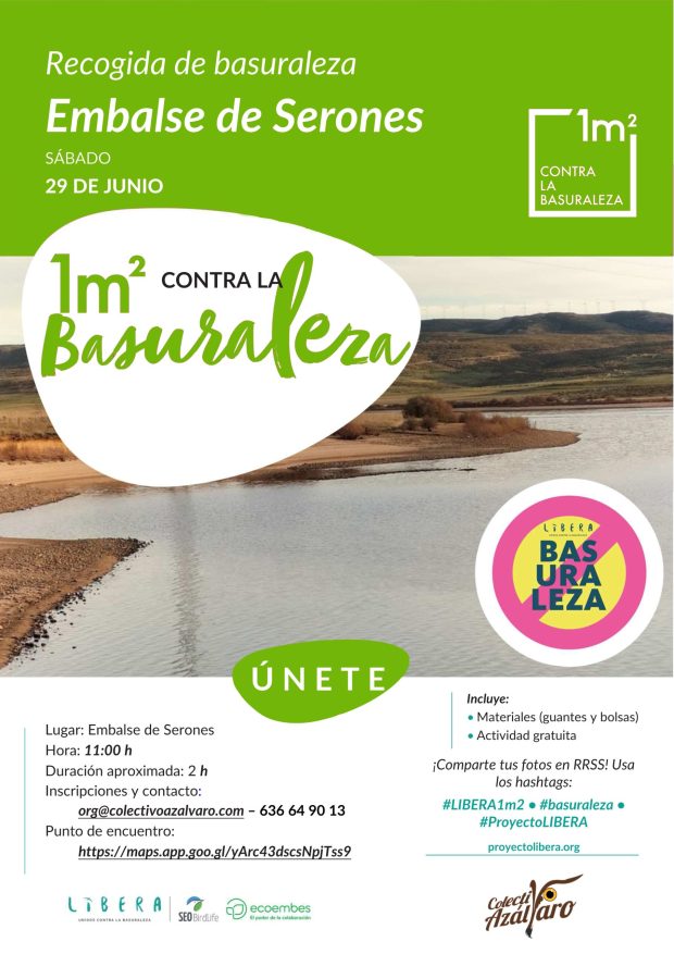 VUELVE LA GRAN RECOGIDA CIUDADANA CONTRA LA BASURALEZA EN EL EMBALSE DE SERONES