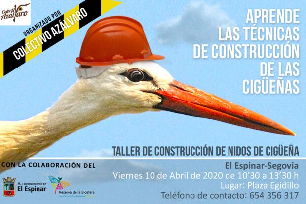 III TALLER DE CONSTRUCCIÓN DE NIDOS DE CIGÜEÑAS BLANCAS EN EL ESPINAR