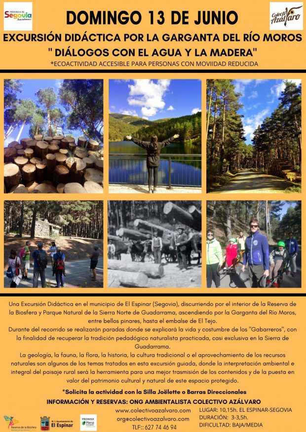 EXCURSIÓN DIDÁCTICA POR LA GARGANTA DEL RÍO MOROS. EL ESPINAR (SEGOVIA)