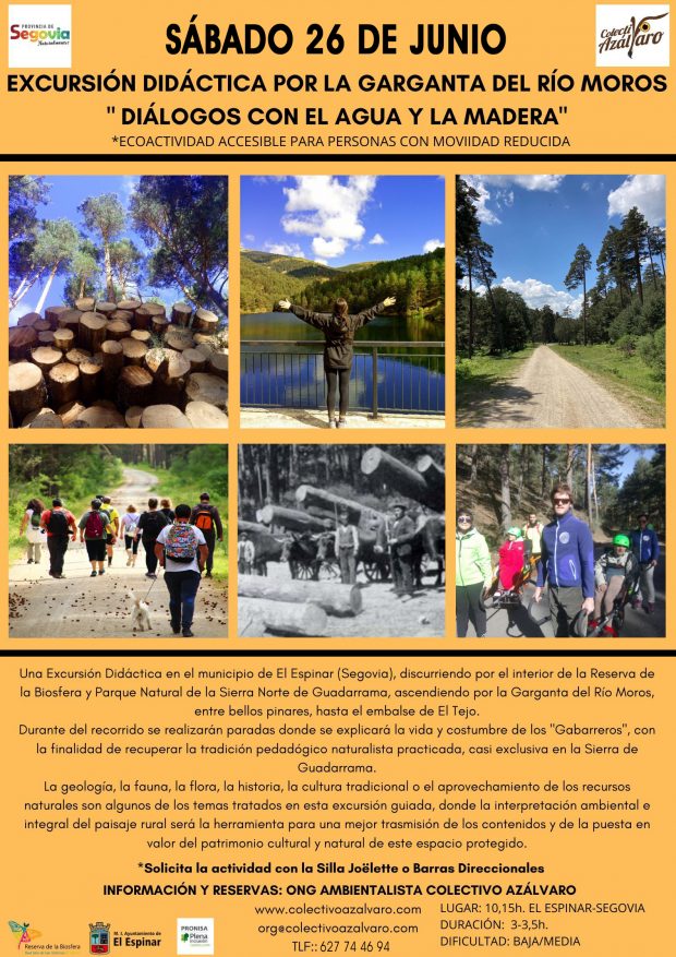 EXCURSIÓN DIDÁCTICA POR LA GARGANTA DEL RÍO MOROS. EL ESPINAR (SEGOVIA)