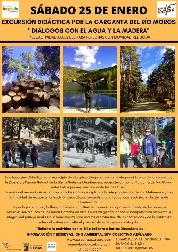EXCURSIÓN DIDÁCTICA POR LA GARGANTA DEL RÍO MOROS. EL ESPINAR (SEGOVIA)